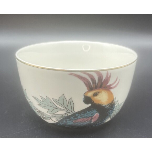 H & M Home Porcelain PARROT Motif Oval Serving Platter/Tray And Bowl RARE NWT - Picture 6 of 8